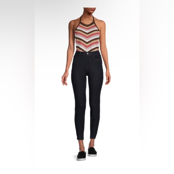 NO BOUNDARIES Skinny Jeans Size 9 Juniors High Rise Womens Dark Wash New - Picture 2 of 7